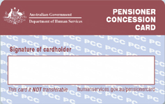 centrelink pensioner card